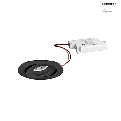 LED-Einbaustrahler 230 V AC, 50 Hz, 7 W, 3000K, schwarz