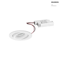 recessed luminaire IP20, glossy, white  7W 680lm 3000K 20-40 20-40 CRI 80-89