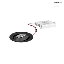 LED-Einbaustrahler 230 V AC, 50 Hz, 7 W, 3000K, schwarz