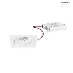 Lumire encastre pivotant, carr IP20, blanche gradable 7W 680lm 3000K 20-40 20-40 CRI 80-89