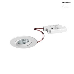 recessed luminaire IP20, glossy, transparent, white  6W 680lm 3000K 20-40 20-40 CRI 80-89