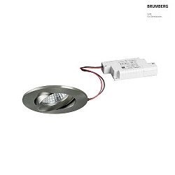recessed luminaire IP20, glossy, nickel, transparent dimmable 6W 680lm 3000K 20-40 20-40 CRI 80-89