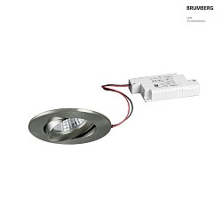 Lumire encastre IP20, scintillant, nickel, transparent gradable 6W 680lm 3000K 20-40 20-40 CRI 80-89