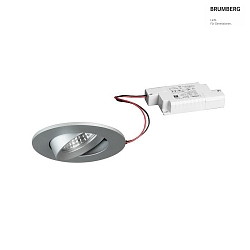 LED-Einbaustrahler 230 V AC, 50 Hz, 6 W, 3000K, silber