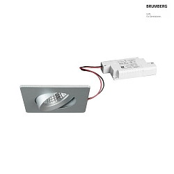 recessed luminaire IP20, glossy, silver dimmable 680lm 3000K 20-40 20-40 CRI 80-89