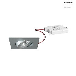 LED-Einbaustrahler 230 V AC, 50 Hz, 6 W, 3000K, silber