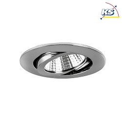 Downlight BB03 rond, dimmable IP20, chrome gradable