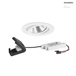 LED-Einbaustrahler 230 V AC, 50 Hz, 6 W, 38, 3000 K, 640 lm, rund, schwenkbar