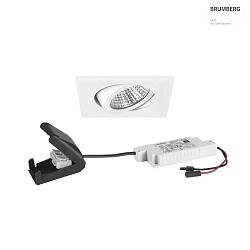 LED-Einbaustrahler 230 V AC, 50 Hz, 6 W, 38, 3000 K, 640 lm, quadratisch, schwenkbar