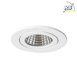 Downlight BB15 rond, dimmable IP54, blanche gradable
