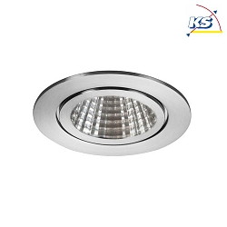 Downlight BB15 rond, dimmable IP54, acier inoxydable gradable