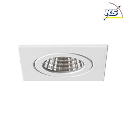 Downlight BB16 angulaire, dimmable IP54, blanche gradable
