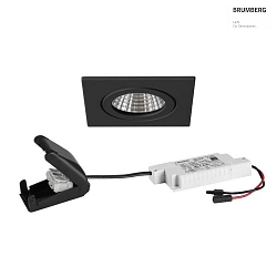 recessed luminaire ITANSA S BB16 square LED IP54, black matt dimmable 6W 680lm 3000K 20-40 20-40 CRI 80-89