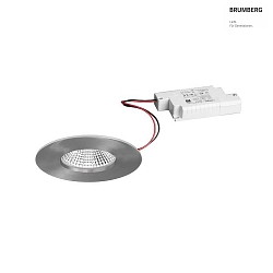 Outdoor LED Einbau-Downlight BB20, IP65,  8.5cm, 230V, 7W 3000K 620lm 36, dimmbar, starr, nickel