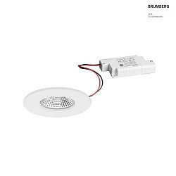 outdoor recessed luminaire BB20 round, rigid IP65, powder coated, white matt dimmable