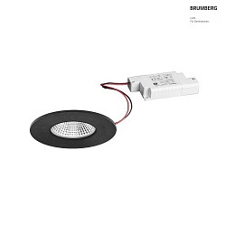 Outdoor LED Einbau-Downlight BB20, IP65,  8.5cm, 230V, 7W 3000K 620lm 36, dimmbar, starr, schwarz