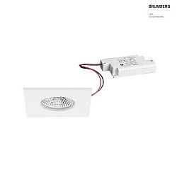 Eclairage d'extrieur encastr BB21 angulaire, rigide IP65, couvert de poudre, blanc mat gradable