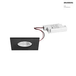 Outdoor LED Einbau-Downlight BB21, IP65, 8.5 x 8.5cm, 230V, 7W 3000K 620lm 36, dimmbar, starr, schwarz