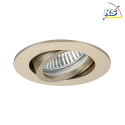 Recessed LED spot set BB18 dim2warm incl. converter, IP20, round, 230V, 6W 1800-3000K 460lm 38, swivelling 30