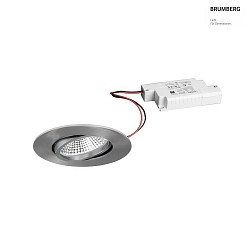 Outdoor LED Einbaustrahler BB23, IP65,  8.5cm, 230V AC, 7W 3000K 620lm 36, dimmbar, schwenkbar, nickel