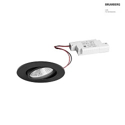 Outdoor LED Einbaustrahler BB23, IP65,  8.5cm, 230V AC, 7W 3000K 620lm 36, dimmbar, schwenkbar, schwarz