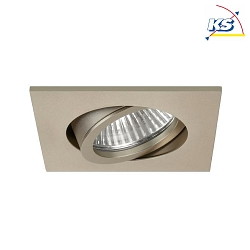 Recessed LED spot set BB18 dim2warm incl. converter, IP20, square, 230V, 6W 1800-3000K 460lm 38, swivelling 30