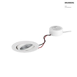 Lumire encastre TIRREL-R rond, pivotant IP20, blanche gradable 6W 680lm 3000K 38 38 CRI >80