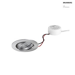 recessed luminaire TIRREL-R round, swivelling IP20, aluminium dimmable 6W 680lm 3000K 38 38 CRI >80