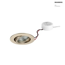 Luce da incasso TIRREL-R rotondo, girevole IP20, lucido, trasparente dimmerabile 6W 680lm 3000K 38 38 CRI >80