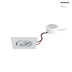 Lumire encastre TIRREL-S angulaire, pivotant IP20, blanche gradable 6W 680lm 3000K 38 38 CRI >80