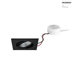 recessed luminaire TIRREL-S square, swivelling IP20, white dimmable 6W 680lm 3000K 38 38 CRI >80