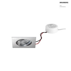 Lumire encastre TIRREL-S angulaire, pivotant IP20, blanche gradable 6W 680lm 3000K 38 38 CRI >80