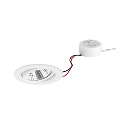 Luce da incasso rotondo, girevole IP20, Bianco dimmerabile 6W 640lm 3000K 20-40� 20-40� CRI 80-89