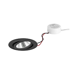 Luce da incasso rotondo, girevole IP20, Nero dimmerabile 6W 640lm 3000K 20-40� 20-40� CRI 80-89