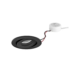 Luce da incasso IP20, Lucido, Nero  7W 680lm 3000K 20-40 20-40 CRI 80-89