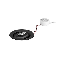 Luce da incasso IP20, Lucido, Nero  7W 680lm 3000K 20-40 20-40 CRI 80-89