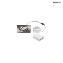 Lumire encastre ABACO SQUARE pivotant, contrlable par DALI, Dim-To-Warm IP44