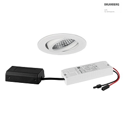 Lumire encastre TIRREL R rond, pivotant LED IP20, blanche gradable 6W 680lm 3000K 20-40 20-40 CRI 80-89