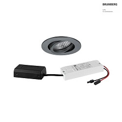 LED-Einbaustrahler 230 V AC, 50 Hz, 6 W, 3000K, transparent