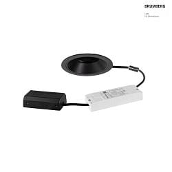 LED Einbaustrahler BINATO, 38, 6W, 1800|3000K, 460lm, IP20, dimmbar, rund, dreh- und schwenkbar, DALI dimmbar, schwarz