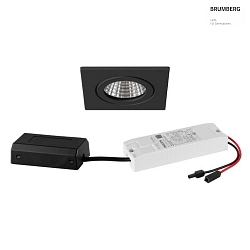 Lumire encastre ITANSA S BB 16 carr LED IP54, noir mat gradable 6W 680lm 3000K 20-40 20-40 CRI 80-89