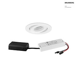 LED-Einbaustrahler 230 V AC, 50 Hz, 7 W, 3000K, wei