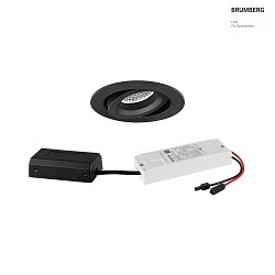 LED-Einbaustrahler 230 V AC, 50 Hz, 7 W, 3000K, schwarz