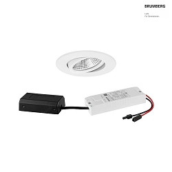 LED-Einbaustrahler 230 V AC, 50 Hz, 7 W, 3000K, wei