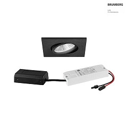 LED-Einbaustrahler 230 V AC, 50 Hz, 7 W, 3000K, schwarz