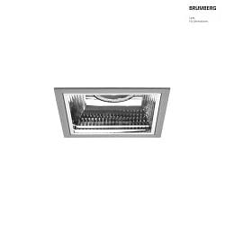 ceiling recessed luminaire APOLLO MIDI square, direct IP20, silver, transparent dimmable