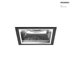 ceiling recessed luminaire APOLLO MIDI square, direct IP20, black, transparent dimmable