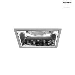 ceiling recessed luminaire APOLLO MAXI square, direct IP20, silver dimmable