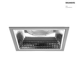 ceiling recessed luminaire APOLLO MEGA square, direct IP20, silver, transparent dimmable