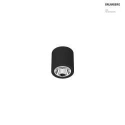 downlight APOLLO MICRO smooth, round, DALI controllable IP20, powder coated, black dimmable
